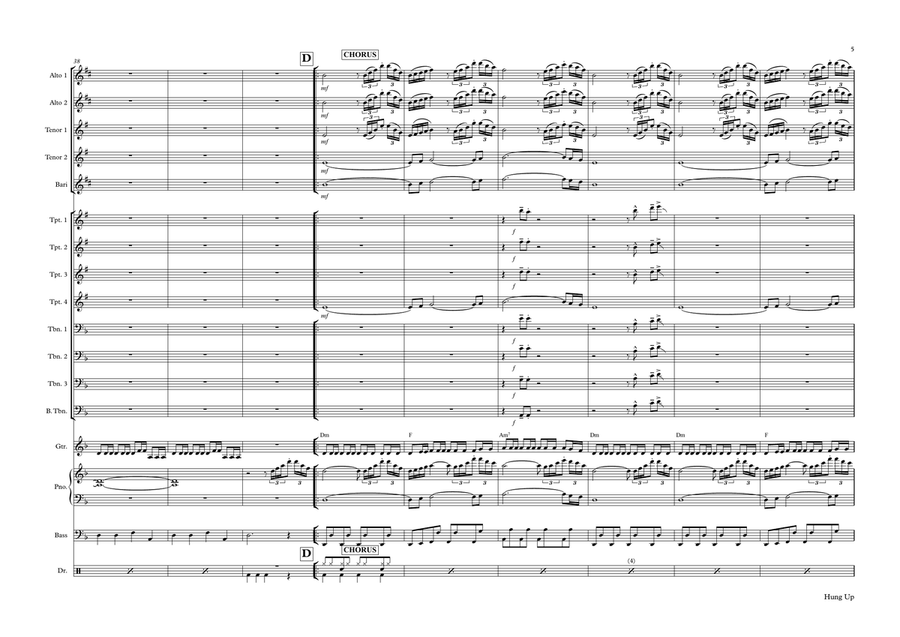 Hung Up Large Ensemble scores gallery preview page 5