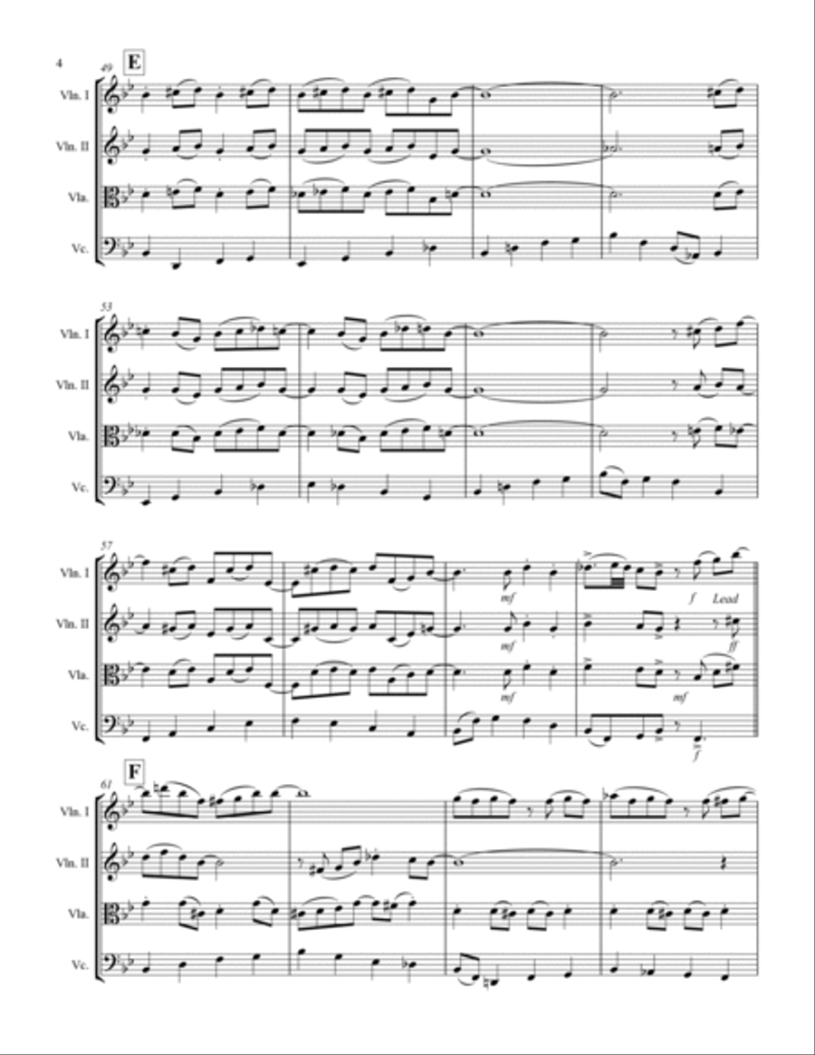 St. Louis Blues (for String Quartet) String Quartet scores gallery preview page 5