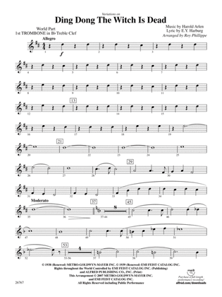 Variations on Ding Dong the Witch Is Dead (fromThe Wizard of Oz): (wp) 1st B-flat Trombone T.C.