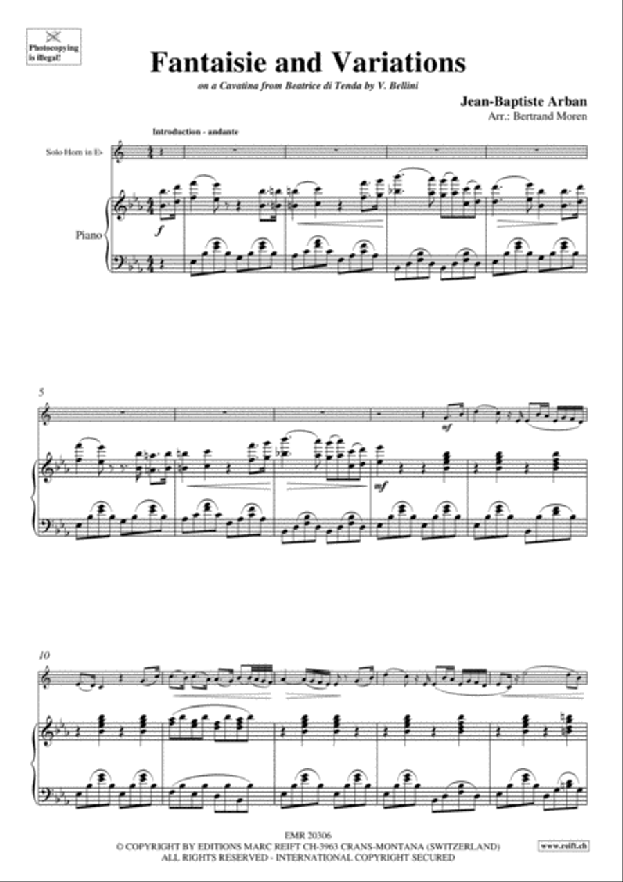 Fantaisie and Variations Horn scores gallery preview page 3
