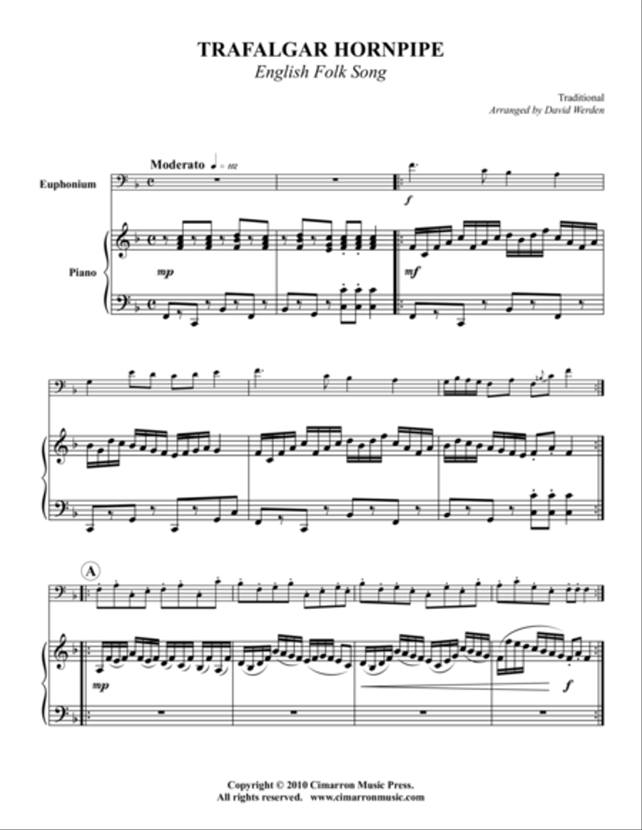 Trafalgar Hornpipe Trafalgar Hornpipe Euphonium scores gallery preview page 1