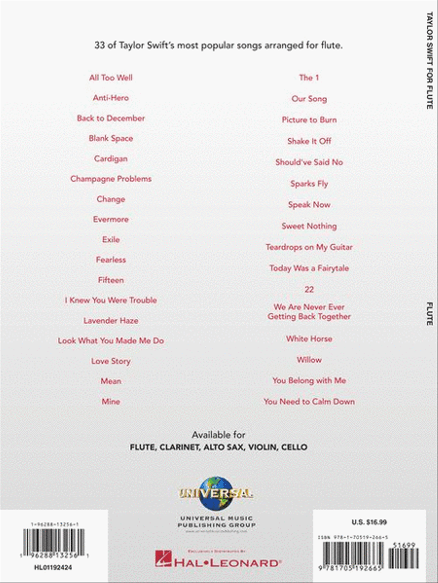 Taylor Swift Taylor Swift Flute Solo scores gallery preview page 7
