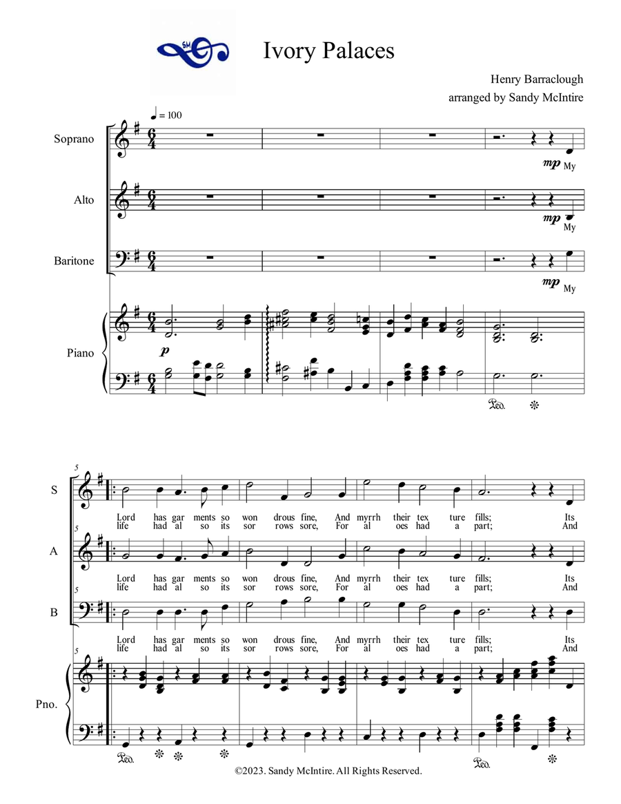 Ivory Palaces 3-Part scores gallery preview page 1