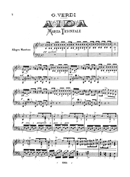 Giuseppe Verdi/Aida-Triumphal Scene and March(Original Piano Solo ) image number null