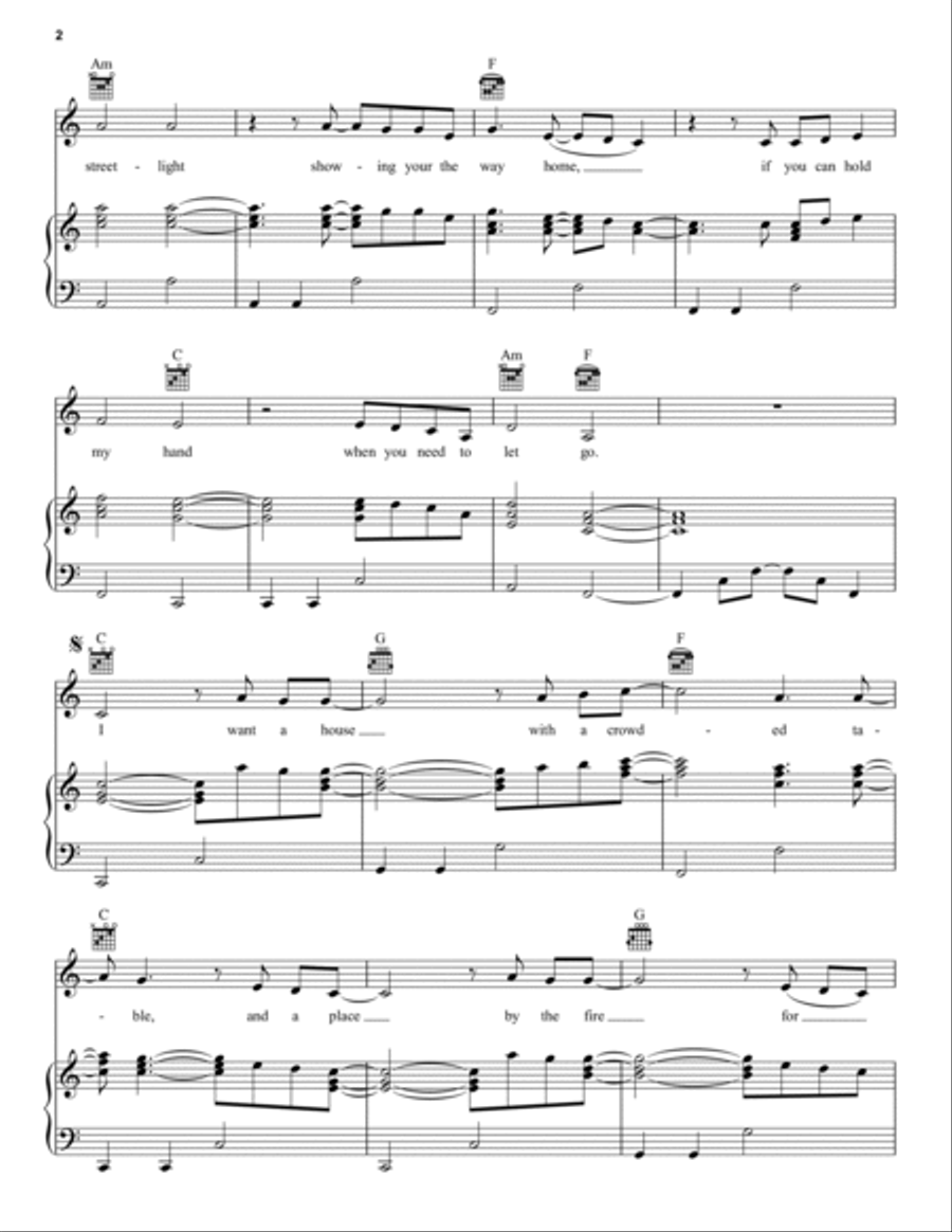 Crowded Table Piano, Vocal, Guitar scores gallery preview page 2