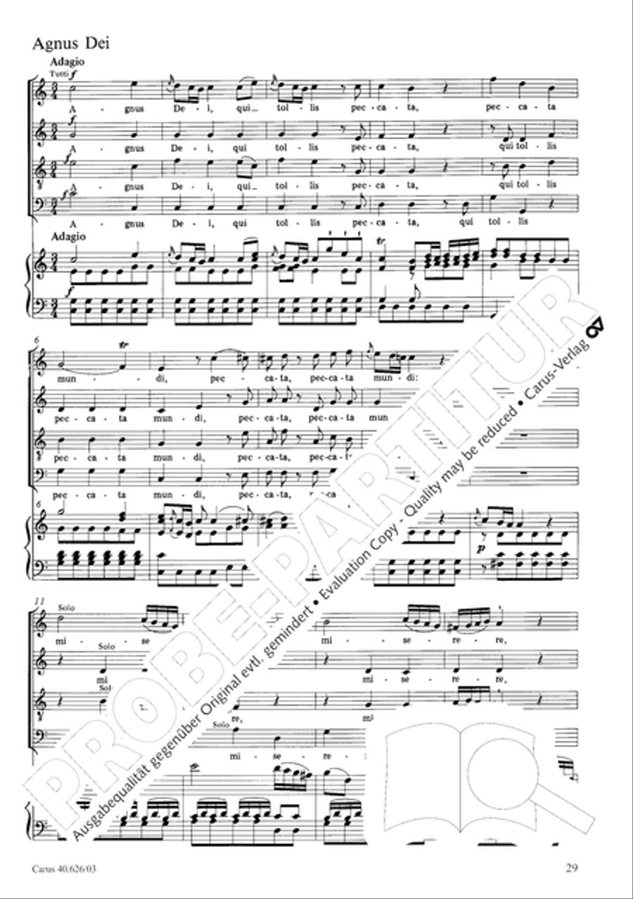Mass in C Major 4-Part scores gallery preview page 36