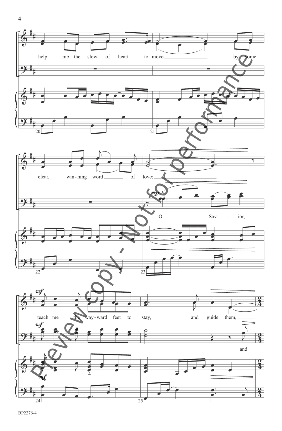 Let Me Walk With You 4-Part scores gallery preview page 5