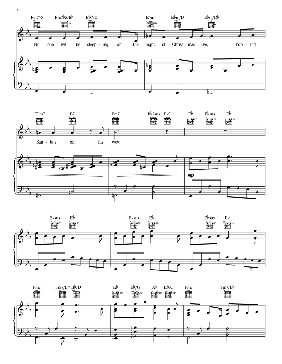 When Christmas Comes To Town Piano, Vocal, Guitar scores gallery preview page 4