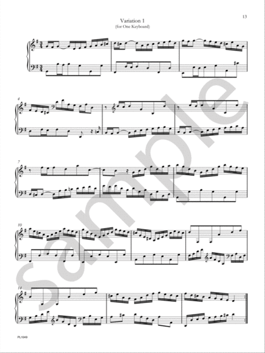The “Goldberg” Variations Piano Solo scores gallery preview page 6