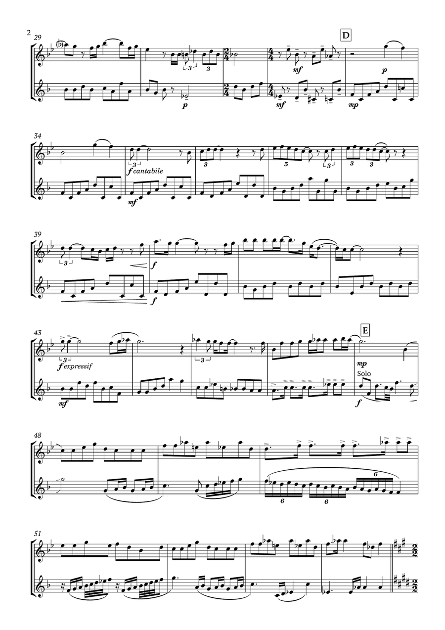 Bohemian Rhapsody Woodwind Duet scores gallery preview page 3