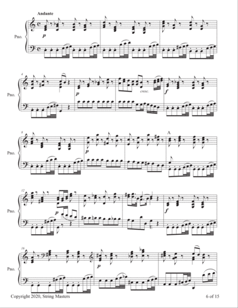 Bach, Concerto in A minor, BWV 1041 - Piano Accompaniment Piano, Vocal, Guitar scores gallery preview page 6