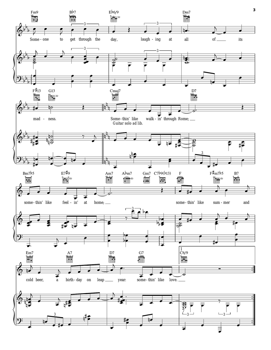 Something Like Love Something Like Love Piano, Vocal, Guitar scores gallery preview page 3