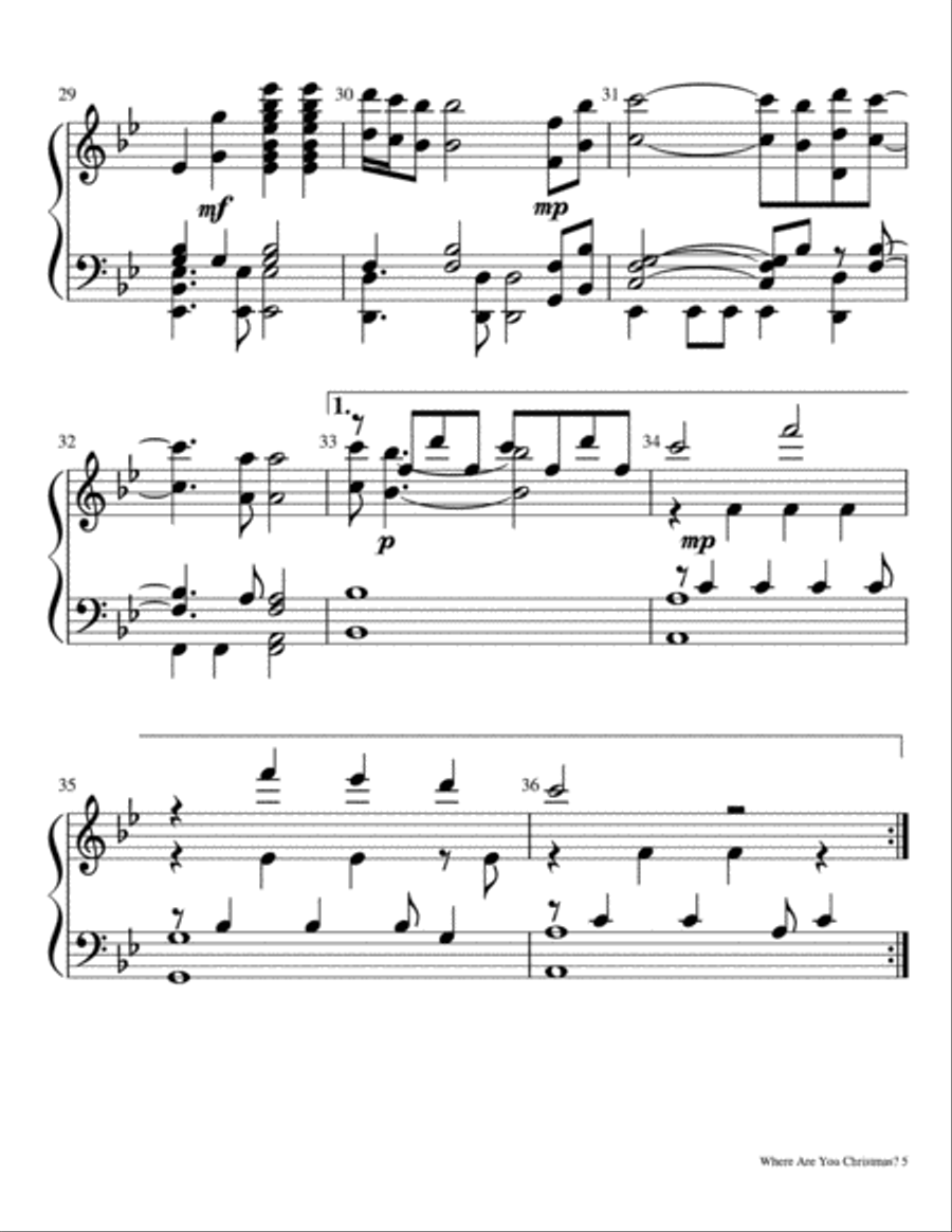 Where Are You Christmas? Handbell Choir scores gallery preview page 5