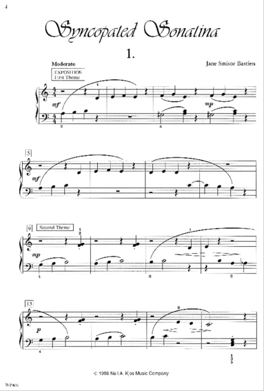 Three Sophisticated Sonatinas Piano Method scores gallery preview page 2