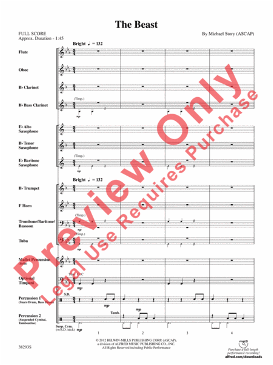 The Beast Concert Band scores gallery preview page 3