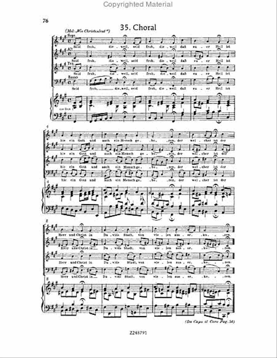 Christmas Oratorio, BWV 248 Choir scores gallery preview page 75
