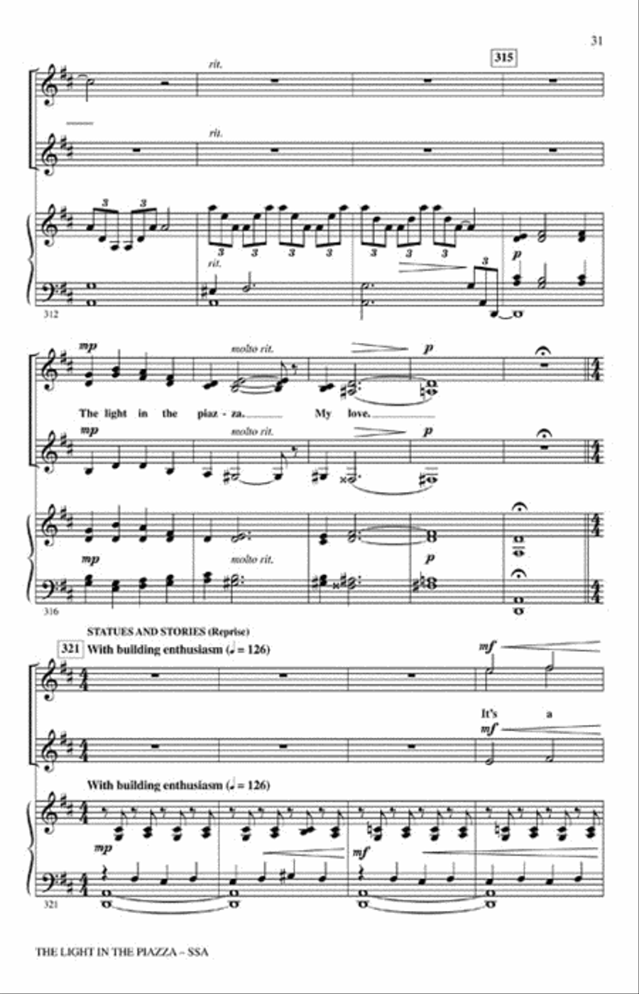 The Light in the Piazza SSA scores gallery preview page 5