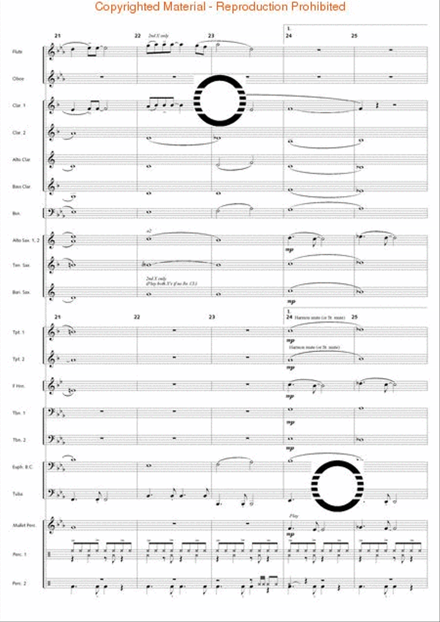 Bossa Nova Breeze Concert Band scores gallery preview page 6
