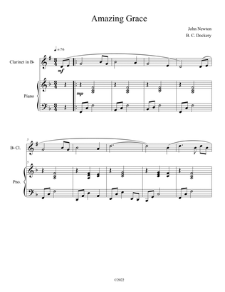 Amazing Grace (Solo Clarinet with Piano Accompaniment)