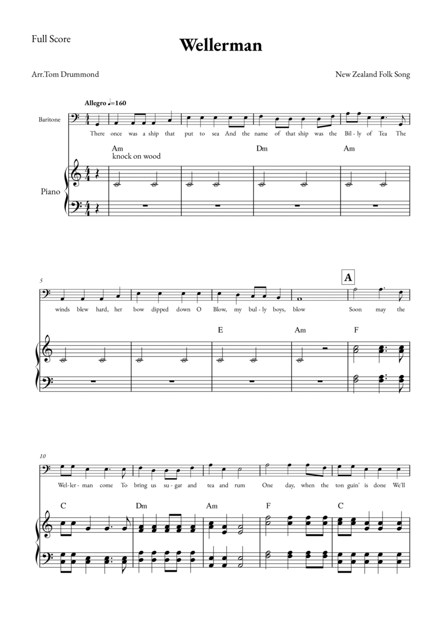 Wellerman Wellerman Voice scores gallery preview page 1