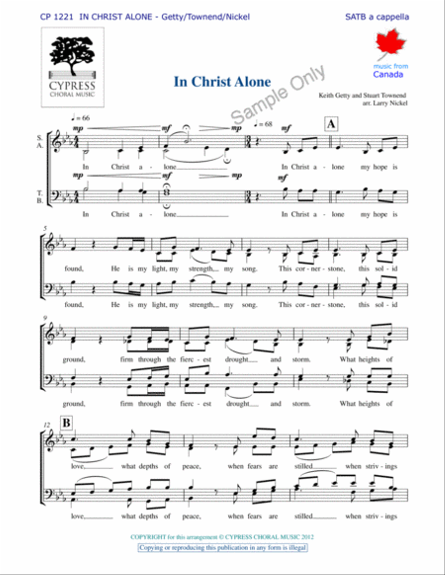 In Christ Alone 4-Part scores gallery preview page 2