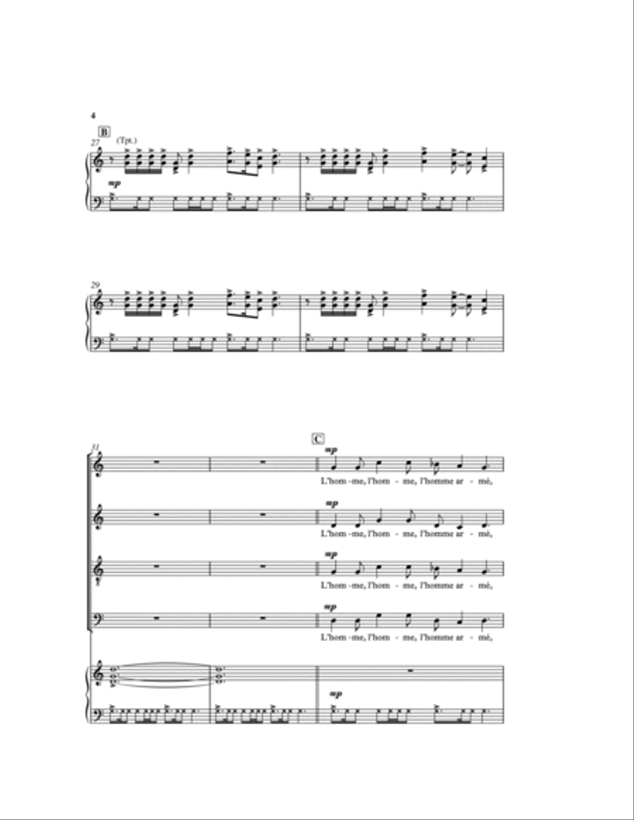 The Armed Man: A Mass For Peace 4-Part scores gallery preview page 5