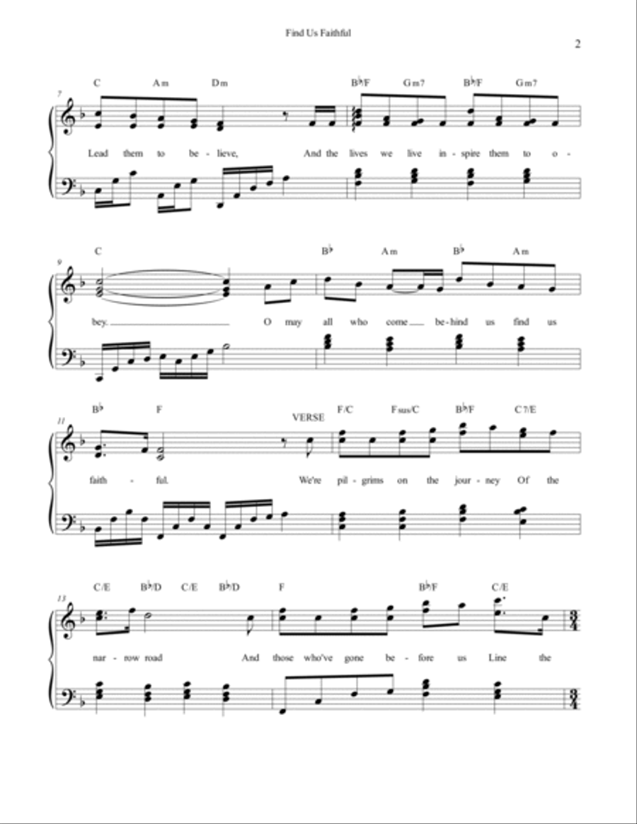 Find Us Faithful Piano Solo scores gallery preview page 2