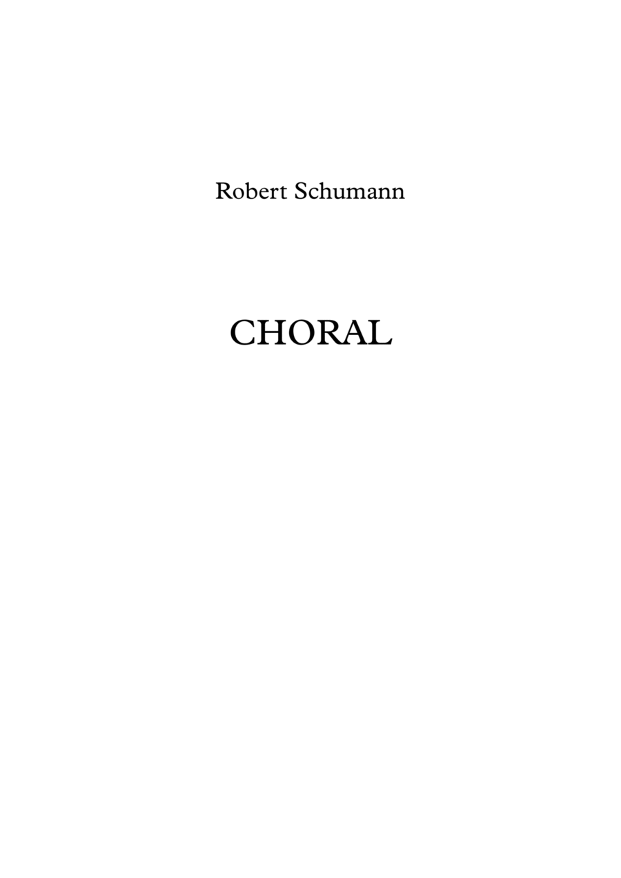 Choral - Robert Schumann Choir scores gallery preview page 1