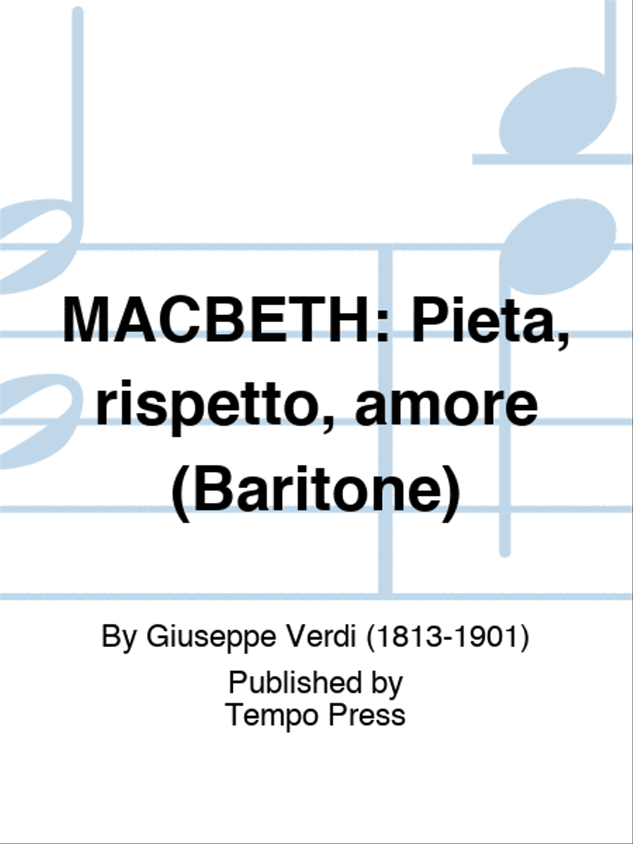 MACBETH: Pieta, rispetto, amore (Baritone) Baritone Horn scores gallery preview page 1