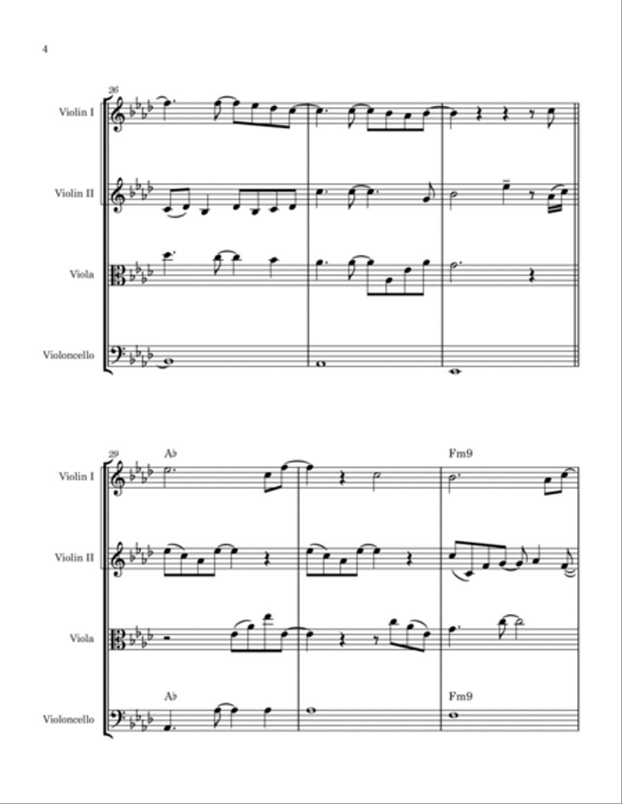 All Of Me String Quartet scores gallery preview page 4