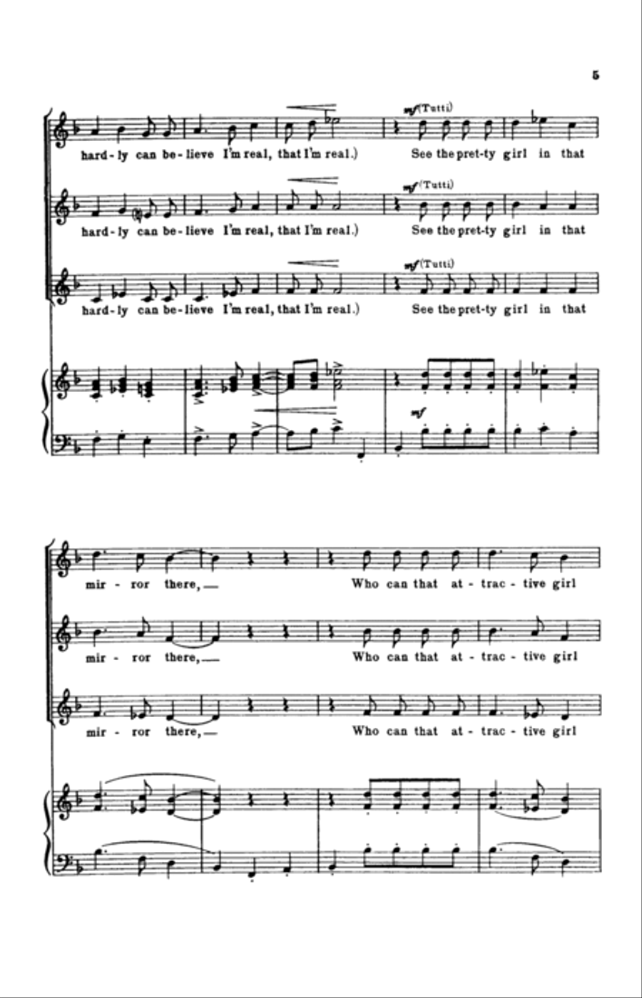I Feel Pretty (from West Side Story) (arr. William Stickles) SSA scores gallery preview page 4