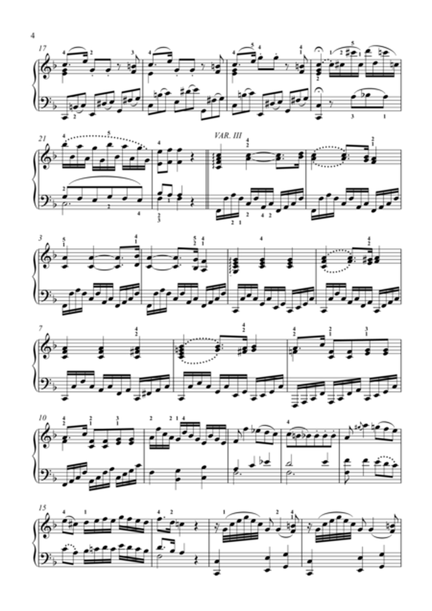 6 Variations in F major K398