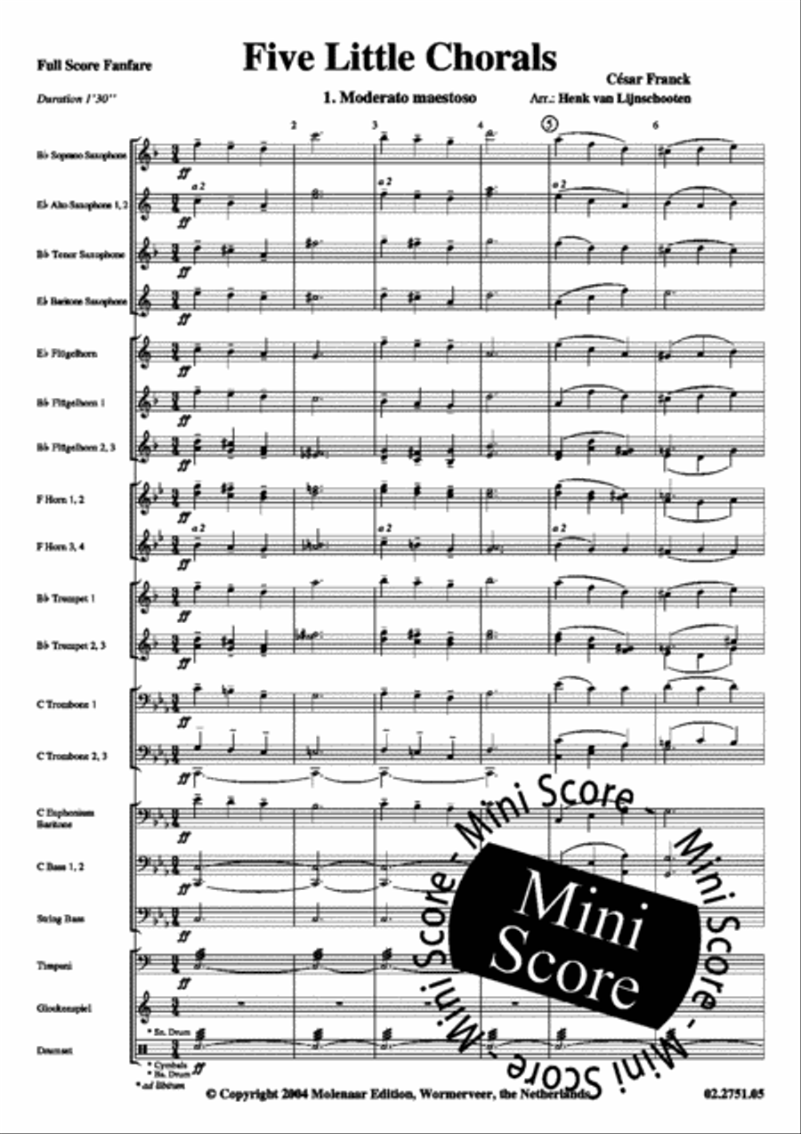 Five Little Chorals Five Little Chorals Fanfare Band scores gallery preview page 5