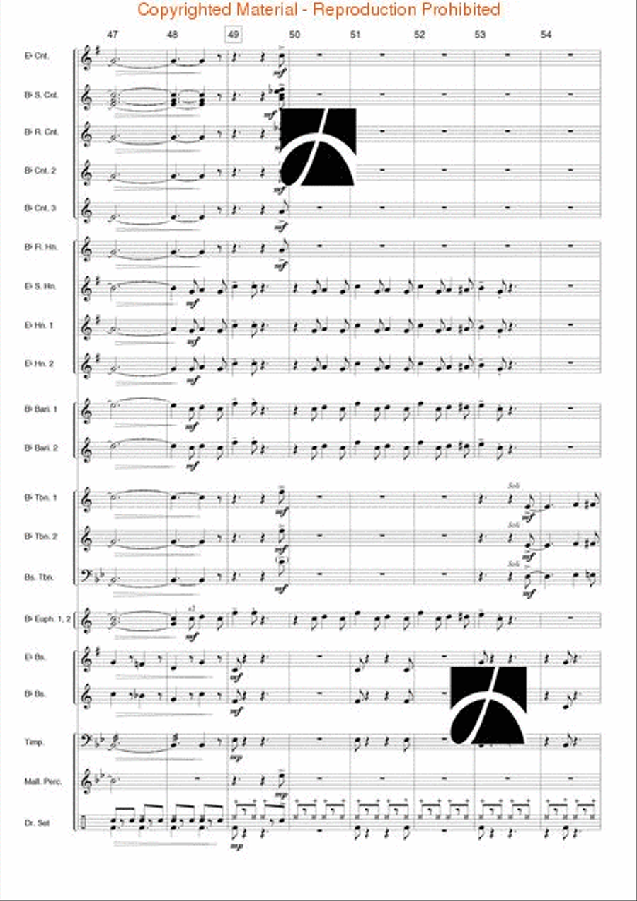 Marching Blues Marching Blues Concert Band scores gallery preview page 8