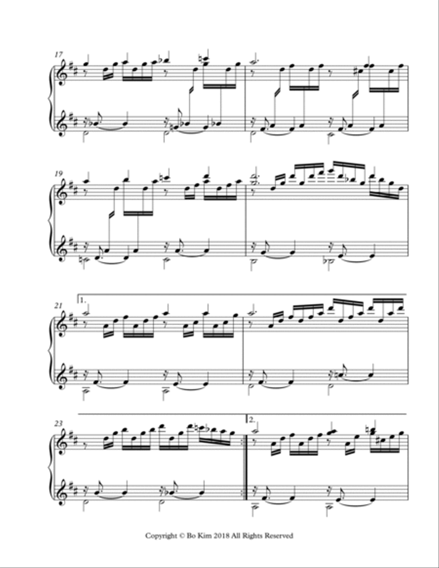 Hear My Prayer, O Lord (우리 기도를 Kyrie for solo piano prelude or offertory) Piano Solo scores gallery preview page 3