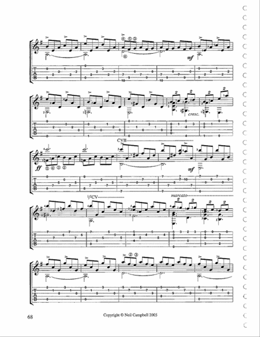 Night Sketch 13 Classical Guitar scores gallery preview page 3