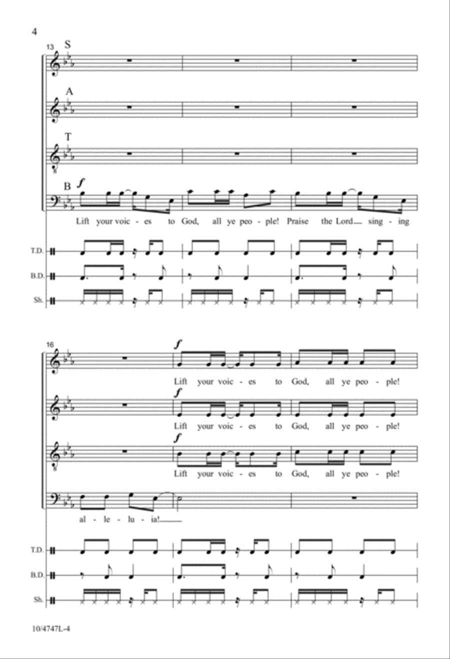 African Psalm 4-Part scores gallery preview page 4