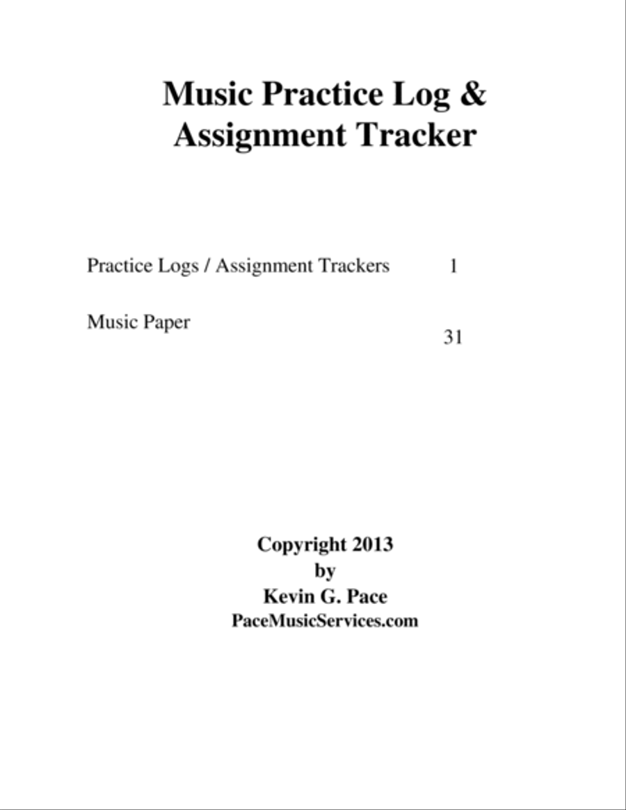 Music Practice Log & Assignment Tracker Small Ensemble scores gallery preview page 3