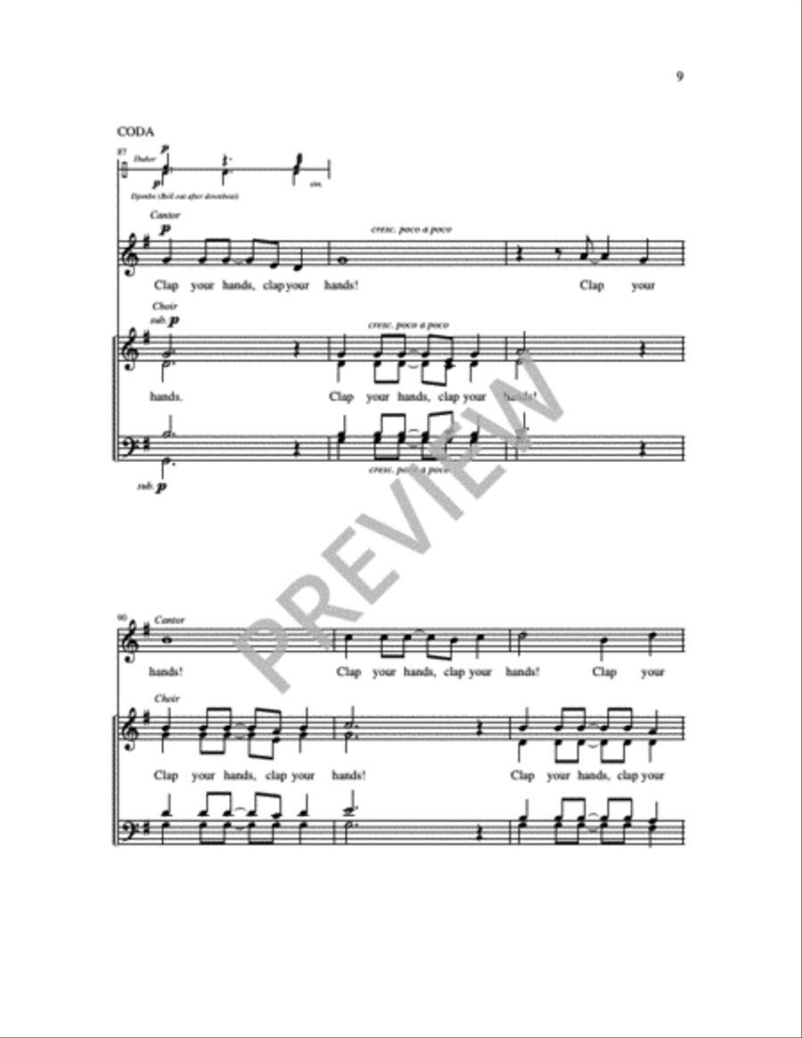 Clap Your Hands 4-Part scores gallery preview page 2
