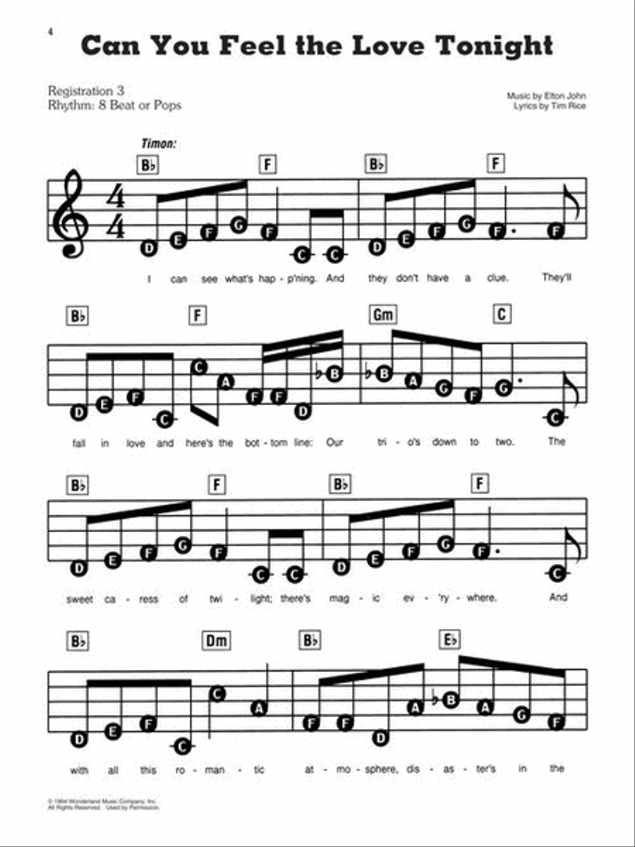 The Lion King (2019) Electronic Keyboard scores gallery preview page 4