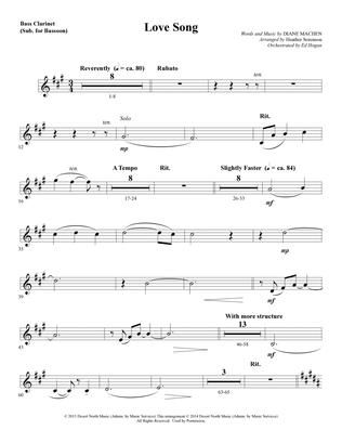 Book cover for Love Song - Bass Clarinet (sub. Bassoon)