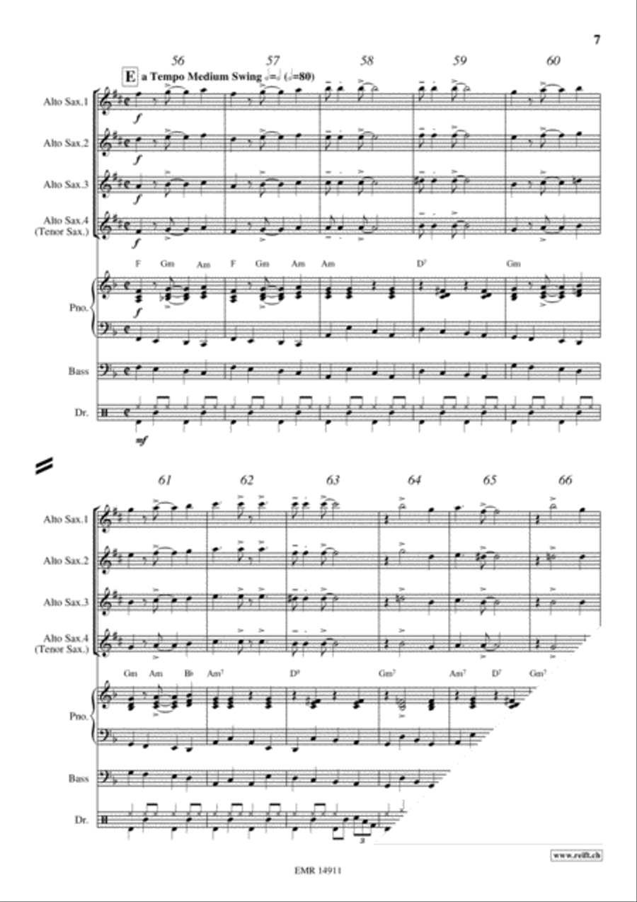 Movie Sequences Movie Sequences Alto Saxophone scores gallery preview page 7