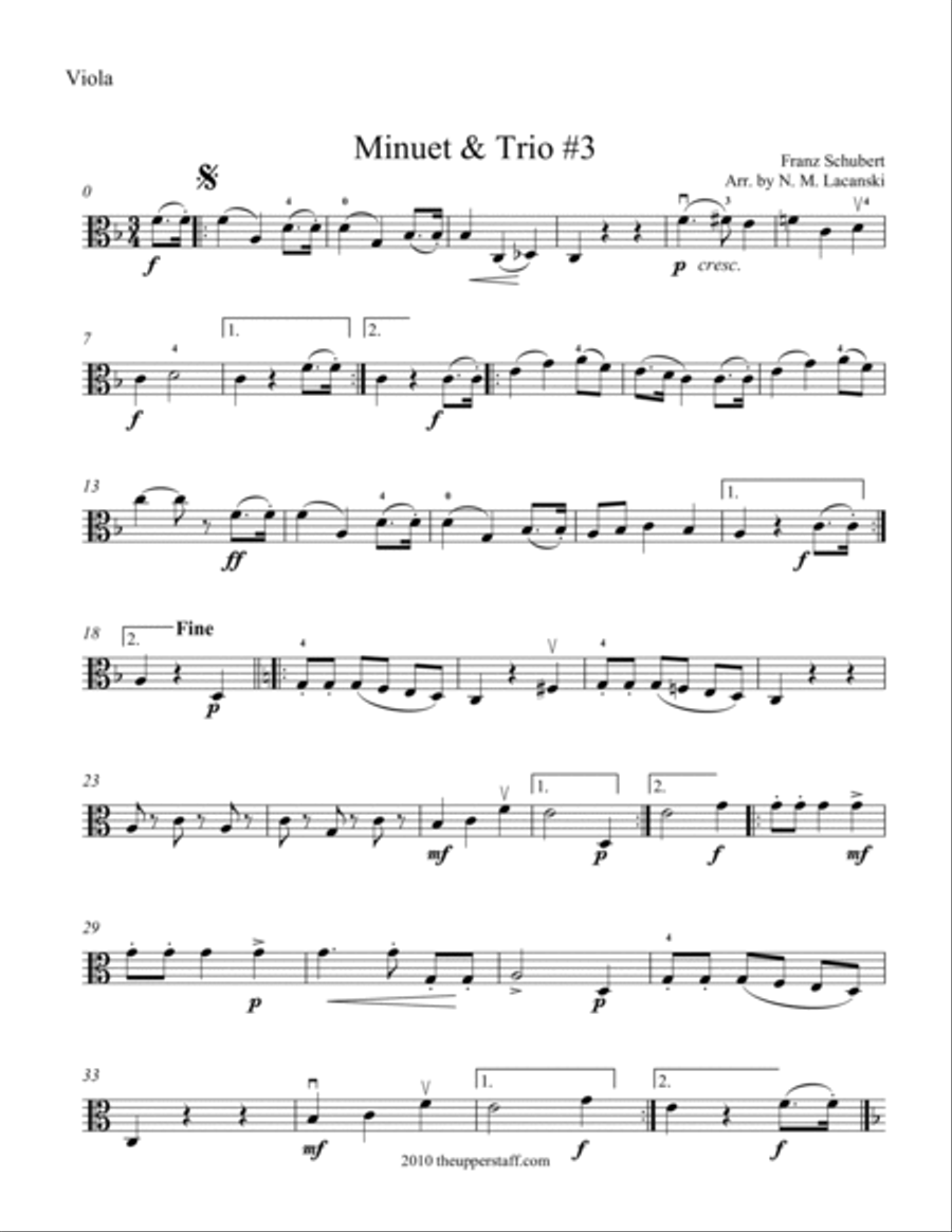 Minuet and Trio #3 Minuet and Trio #3 String Orchestra scores gallery preview page 3
