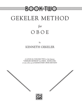 Book cover for Gekeler Method for Oboe, Book 2