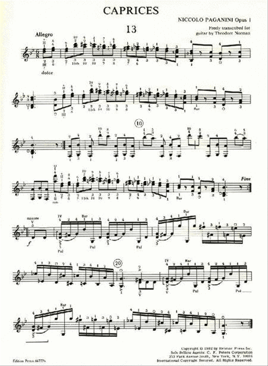 Caprices Op. 1 Lute scores gallery preview page 2