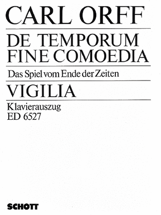 Book cover for De Temporum Fine Vocal Score