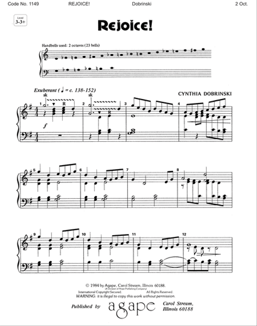 Rejoice! 2-Octaves scores gallery preview page 1