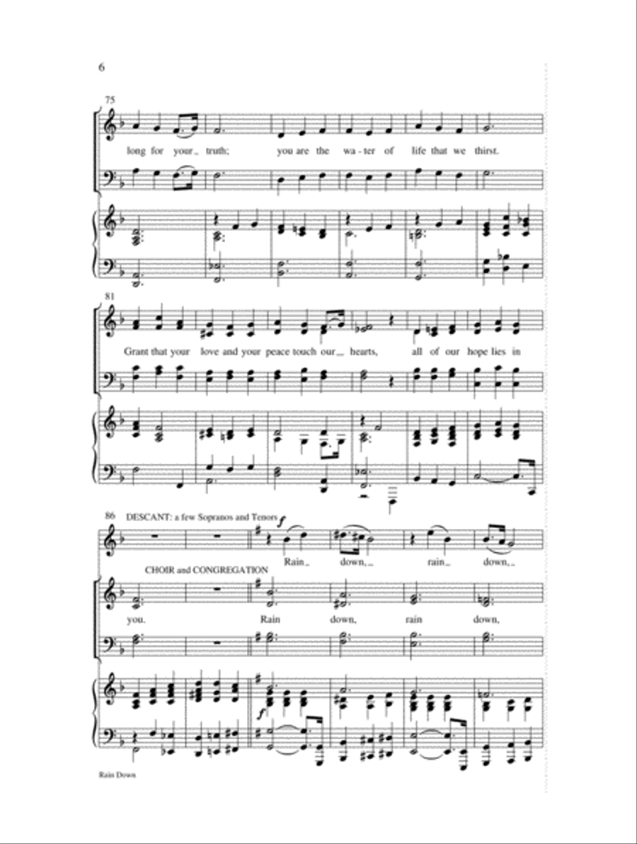 Rain Down 4-Part scores gallery preview page 6