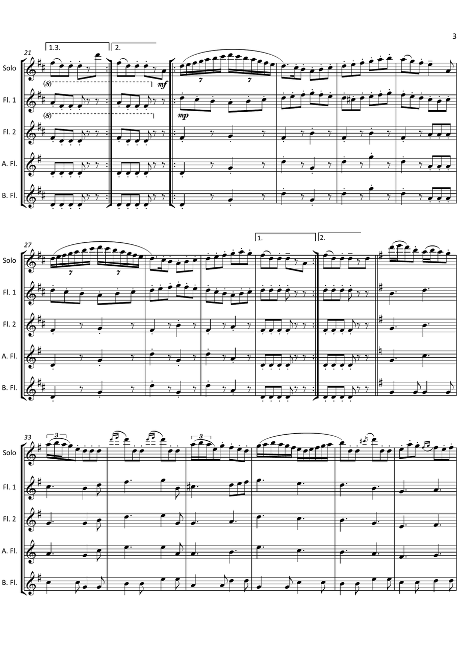 Pennywhistle Jig from the film THE MOLLY MAGUIRES Flute Solo scores gallery preview page 3