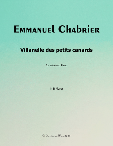 Villanelle des petits canards, by Chabrier, in B Major